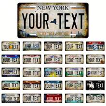 Custom Vintage Metal Plaque Sign - Personalized Text For Home, Cafe, Restaurant, Bar & Wall Decor - Durable, Dustproof & Waterproof, Universal Holiday Gift, No Electricity Required, 6"X12"