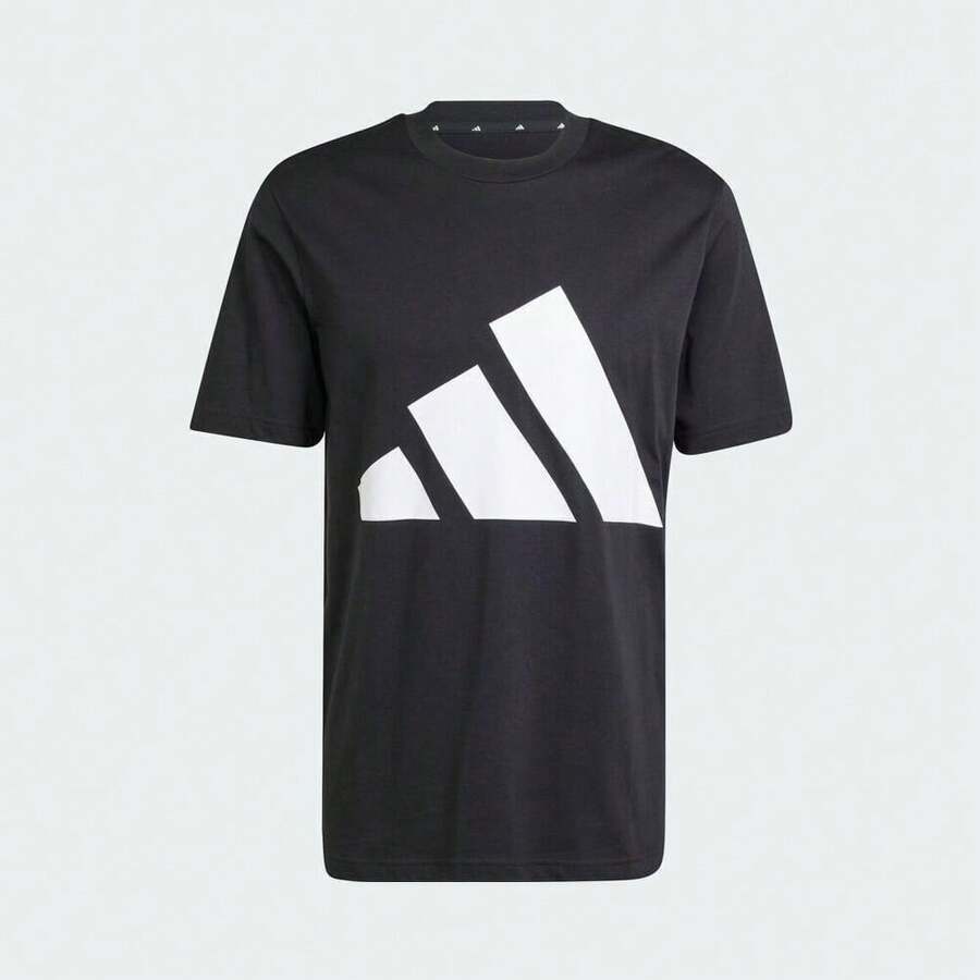 Adidas Camiseta de cuello redondo de manga corta de algodón puro casual ESSENTIALS BIG LOGO camiseta para hombre JE8943 - Negro - Ver 1