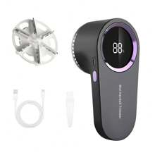 Fabric Shaver, Electric Rechargeable Depiller, Sweater Fuzz Shaver, Sweater Pill Remover, Clothes Lint Remover, Furniture Defuzzer - Multicolor - View 13