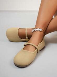 Pantoufles souples pour femmes avec enfiler, tige en tissu moelleux avec boucle en métal, style élégant et simple, convient pour un usage quotidien, intérieur/extérieur, chaude et confortable pour l'automne/hiver