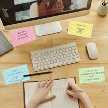 1000PCS Colored Index Cards, 3x5 Inches Flash Cards With Ring, Lined On Both Side Notecards Ruled Study Card Flashcards Heavy Note Cards For Studying, Learning, School, College