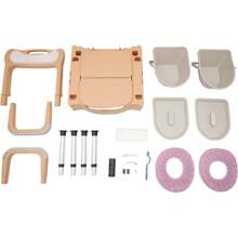 HOHOBLA Portable Toilet Chair, PP Bedside Commodes Chair, 21.26 * 19.69 * 32.68In Height Adjustable Commode Toilet, Adult Potty Chair For Elderly, Disabled, Pregnant Women, Up To 550 Lbs (Khaki) - Khaki - View 7