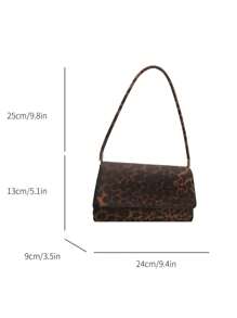 Bolso de hombro/axilar elegante con estampado vintage de bloques de color y leopardo, bolso de mano con estampado de leopardo para mujer - El regreso del estampado de leopardo