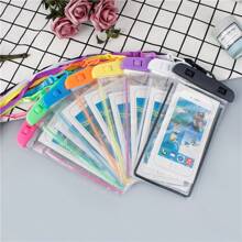 1pc Waterproof Phone Pouch, Transparent Rainproof Halter Sealed Bag, Touch Screen Underwater Phone Case, Random Color - Multicolor - View 9