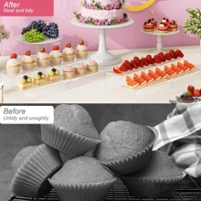 1 Set Acryl Dessert Ständer - mehrstufige Cupcake Präsentation, geeignet für Geburtstag, Hochzeitsfeier, Dessert Tisch oder Teezeremonie