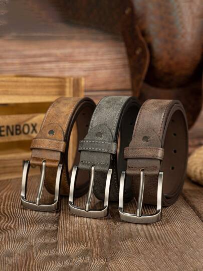 Gleebuy 1pc Casual Vintage Style Pin Buckle PU Leather Belt For Men Summer, School Casual, Business, Boyfriend Husband Father Dad Men Gift, Daily Wear, Fashion, Teen, Outdoor, Vacation, Athletic, Travel, Street, Boho, Vintage Fall, Autumn, Halloween Autumn-Winter Accessories,Suitable For Teens, Youth,Men,Casual, Outdoor, Athletic, Vacation, Graduation Gifts, Birthday, Daily Wear
