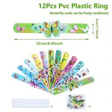 12pcs Colorful Resin Butterfly Bangle Bracelets, Vibrant Plastic Cracked Circle Bangle Bracelets With Butterfly Design, Suitable For Wedding, Bridal Shower, Birthday Party Decoration - No Power Required