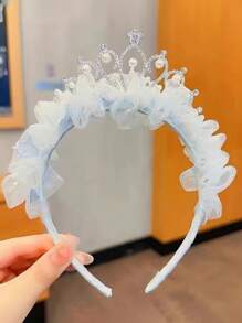 1 sztuka korona na głowę księżniczka super wróżka opaska na głowę urodziny nakrycie głowy obręcz do włosów słodka i słodka spinka do włosów akcesoria do włosów