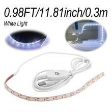 1 pezzo Barra luminosa a LED da 1,08 piedi alimentata tramite USB per macchina da cucire, con interruttore touch, dimmer touch, autoadesiva, luce calda/bianca, perfetta per decorazione domestica, artigianato e illuminazione della macchina da cucire