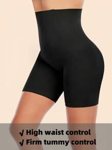 1 件女式高腰塑身提臀短裤，母亲节礼物健身配件腹部瘦身束腹带，腹部瘦身束腹带 - 黑色 - 查看 4