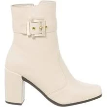 Women's Boots With Thick High Heels, Buckle, Square Toe, Short Shaft, Original Sofiolí, Comfortable Fashion - 白色 - 查看 3
