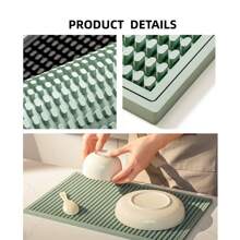 1 buc/2 buc/1 set covoraș antiderapant, covoraș de bar din PVC cu izolație pentru scurgerea apei, covoraș de scurgere pentru cești/oale/boluri, covoraș de masă rezistent la căldură, covoraș pliabil, covoraș de scurgere, covoraș antișoc pentru cești Shaker, suport de pahar antiderapant pentru birou cu izolație pentru scurgerea apei pentru aparat de cafea - Tampă de scurgere - Vizualizare 6