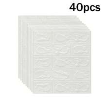 1 件/10 件/40 件 3D 立体砖墙贴纸，自粘泡沫墙纸，适用于家庭卧室装饰背景，防水/防潮/防污/防撞贴纸，16 种颜色可选 - 彩色 - 查看 27