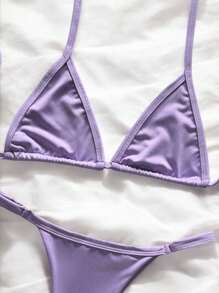 Women Bikini Sets - 紫丁香色 - 查看 3
