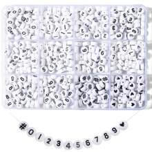 100/500Pcs 0-9 Acrylic Number Beads Round Beads For Bracelets Neckless Friendship Jewelry DIY Making 4x7mm, 6 Colors - Multicolor - View 12