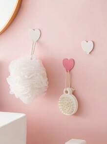 Crochet mural en métal en forme de cœur autocollant - aucun perçage requis Crochets multifonctionnels Crochets adhésifs imperméables et robustes pour la chambre, la cuisine, la salle de bain, le bureau, le dortoir - Décoration de la Saint-Valentin, décoration de la chambre, organisation de la maison, porte-clés, porte-manteau mural, organisateur de garde-robe, accessoires de jardin, crochet de porte - Utilisation intérieure et extérieure créative et mignonne (10 pièces/5 pièces/3 pièces/1 pièce)