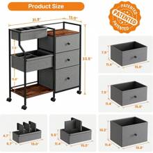 2026 Hot Spring & Summer New Arrival Baby Diaper Caddy Organizer, 3-Tier Rolling Utility Cart With Dividers & Drawers, Sturdy & Easy Assembly, Mobile Storage Cart With Wheels For Nursery, Bedroom & Changing Table – Ideal For Holidays, Daily Gifting & Leisure Activities – New Model - Xám - Xem 2