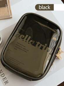 1 szt. Wielofunkcyjna damska kosmetyczka, podręczna kosmetyczka z zapięciem na zamek błyskawiczny, odpowiednia do przechowywania kosmetyków, pędzli, kosmetyków do pielęgnacji skóry, telefonu, monet, drobnych przedmiotów, do domu, podróży, na wakacje, do szkoły