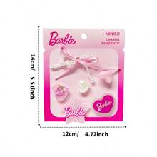 Miniso Barbie series pearl love hole accessories, cartoon shoes three-dimensional decoration, detachable (1 PC)