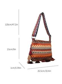 小包包女2025新款网红休闲旅行单肩包时尚女生斜挎流苏包 - 彩色 - 查看 5