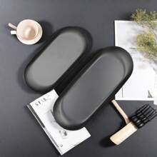 LEAPAIR 1/2/3 peças Bandeja Decorativa Oval de Aço Inoxidável Dourada/Prateada/Preta P/M/G, Bandeja para Joias, Bandeja para Toalha/Penteadeira, Prato, Bandeja para Chá/Frutas, Organizador de Cosméticos e Joias, Estilo Nórdico