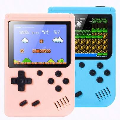 1 Stück zufällige Farbe Retro Handheld Spielekonsole, 500-in-1 klassische Mini Arcade Spielemaschine, 400mAh Lithium-Batterie