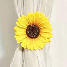 3Pcs Girls Yellow Sunflower Beach Hair Clips & Hawaiian Hair Accessories For Wedding & Party Beach Vacation- Hair Clip & Decorative Hair Clips For Girls