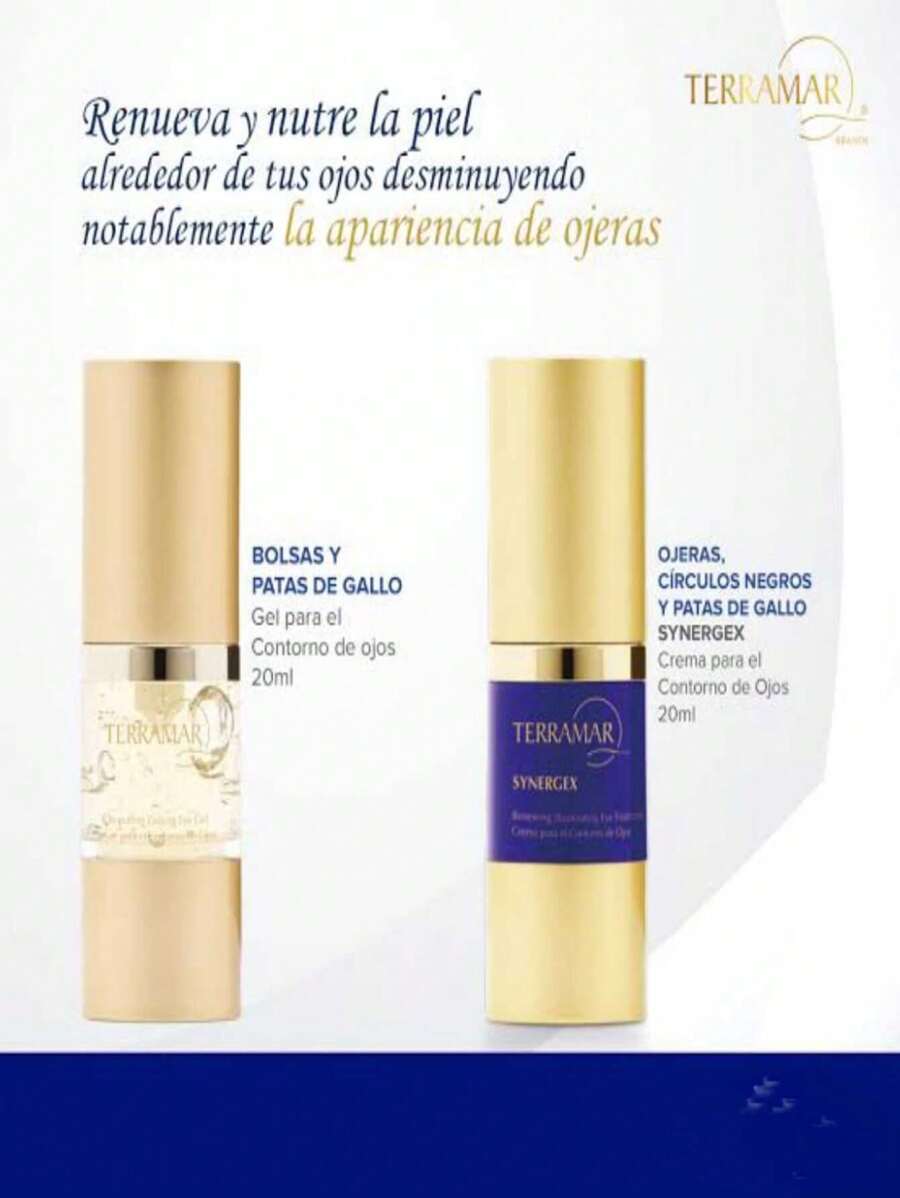 TERRAMAR BRANDS Crema y gel para el contorno de ojos, renueva y nutre la delicada piel alrededor  de tus ojos, 20 ml - Multicolor - Ver 1
