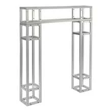 Rainaut 3pcs Heavy-Duty Metal Square Box Truss System For DJ Lighting - 39.37" X 7. 87" X 7.78" | Durable, Sturdy & Weather-Resistant | Ideal For Weddings, Concerts, Exhibitions, Promotions, And Events | Easy Assembly, No Power Needed, Galvanized Finish - Silver - View 10