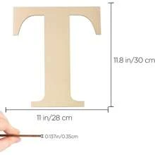 1pc Wood Wall Decoration Letters 12 Inch Blank Letters DIY Paint Family Party Wedding Decorations Gifts Birthday Graduation