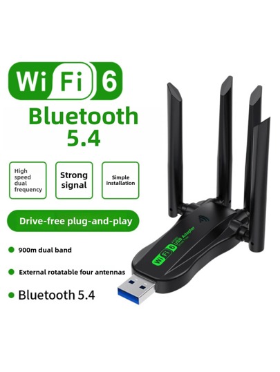 Dual-Band 1300Mbps WiFi USB Adapter, 5.8GHz/2.4GHz Simultaneous Operation, Plug And Play, No Driver Required, ABS Material, WiFi Compatible, USB Powered, ≤36V Working Voltage, Adapter Type