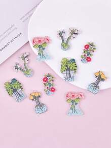 10 stuks mode potplanten acryl bedels voor vrouwen oorbel ketting DIY sieraden accessoire