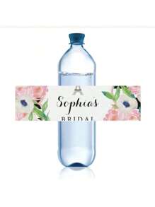 30 Pcs Custom Water Bottle Labels Stickers Self Adhesive Candy Wrap Bridal Shower Decor Personalized Text