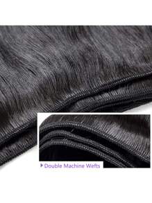 Straight Bundles Human Hair Remy 1 Pc Bundles Human Hair Extensions For Women Natural Black Color - SNatural - View 4