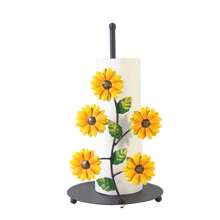 1pc Sunflower Kitchen Paper Towel Holder, Iron Paper Towel Storage Rack, Butterfly Paper Roll Holder, Roll Paper Holder, Home Decor - Yellow - View 9