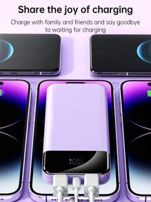 1 10000/20000/30000mAh Large Capacity Portable Power Bank, 22.5W Fast Charging, LED Power Display, Built-In Emergency Light, Type-C/Micro/USB Interface, Suitable For Charging Mobile Phones And Other Electronic Products, Portable Emergency Power Bank - Multicolor - View 7