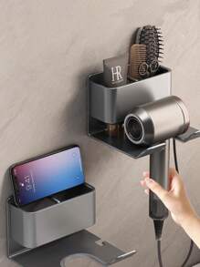1pc Hair Dryer Holder Wall Mounted Dryer Cradle Straightener Stand Hairdryer Organizer Toilet Blower Holder Shelf Bathroom Shelves