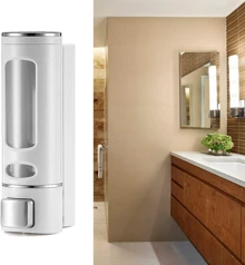 Dispensador De Jabón, 400ML Dispensador de Jabón Pared Líquido de Recargable para Baño, Cocina, Fregadero Doméstico - Blanco - Ver 2