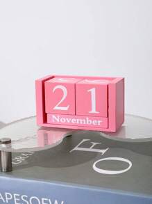 1pc Lịch gỗ để bàn sáng tạo trang trí, phòng khách, văn phòng, cửa hàng, quầy bar trang trí, lịch gỗ trang trí nhà - Nhiều màu - Xem 2