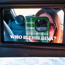 English Letter "Who Is This Diva" Car Sticker, Beautiful Sticker, Car Decoration Sticker, Home Decoration Sticker, Party Decoration Sticker, Cute And Beautiful Car Sticker, Suitable For Most Cars