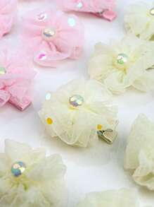 2 piezas de sujetadores de pelo con puntos de colores pastel brillantes, accesorios de pelo adorables para mascotas perros y gatos, aptos para razas pequeñas