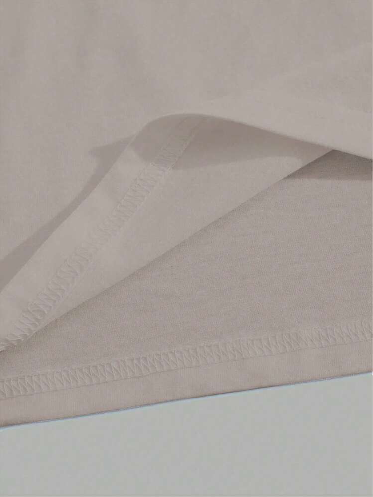 تي شيرت رجالي كاجوال ذو رقبة دائرية بأكمام قصيرة ذ...