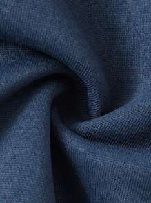 青少年女孩时尚棒球夹克和百褶裙两件套，校园风格 - 藏蓝色 - 查看 11