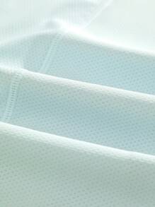 4pcs Plus Size Women Solid Mesh High Waist Soft Seamless High Elasticity Thong Panties, Ladies Underwear