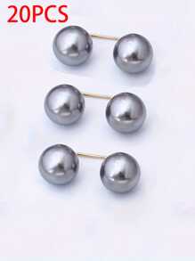 Juego de 3 piezas/5 piezas/20 piezas de broches de perlas para ropa, imperdibles antideslizantes para ajustar la cintura del vestido, el cuello y asegurar la bufanda, accesorios de moda, botones de perlas de imitación de 0.43 pulgadas
