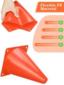 10pcs/Soccer Cones, 7inch Soccer Cones, Orange Plastic Traffic Cones, Basketball Soccer Skating Practice Cones, Disc Obstacles