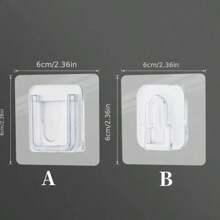 6/14/20个装强力粘钩，易于安装的实用挂钩 - 防水塑料壁挂式，无痕夹，无需钻孔，用途广泛，适用于浴室、厨房、家居、墙面装饰、电话挂钩、路由器挂钩、插座挂钩、相框挂钩、遥控器挂钩等。 - 多功能挂钩，适用于卧室、办公室，时尚实用。 - 彩色 - 查看 10