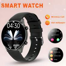 Hot New 1pc Unisex Silicone Smart Watch Band, Capable Of Dial/Answer Calls, Step Counting, Calorie Tracking, Multi-Sport Modes, Alarm, Incoming Call & Message Reminder, 1.5" Full Circle Touch Screen, Compatible With Android & IOS