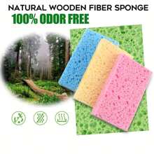 6-Pack Ultra-Durable Multi-Purpose Cellulose Cleaning Sponges - Effective Scrubbers For Kitchen, Bathroom, Living Room, Outdoor - Gentle On Surfaces, Tough On Grease, Stains, And Food Residue - Reusable, Absorbent, And Long-Lasting