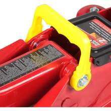 Floor Jack With Blow Mold Carrying Storage Box, Capacity 2 Tons (4,000 Lb), Red